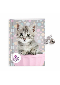 Pamiętnik z kłódką Sweet Pets Kot