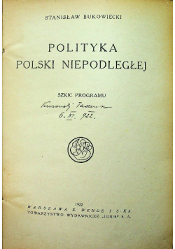 Polityka Polski Niepodległej 1922 r.