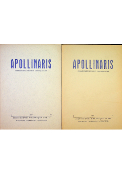 Apollinaris Commentarius instituti utriusque iuris nr 1 do 4