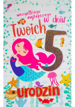 Karnet Urodziny 5 dziewczynka 2K - 074