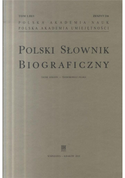 Polski Słownik Biograficzny z.216 T.53/1