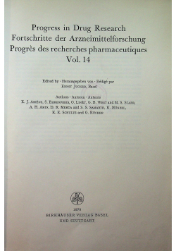 Progress in drug research 14
