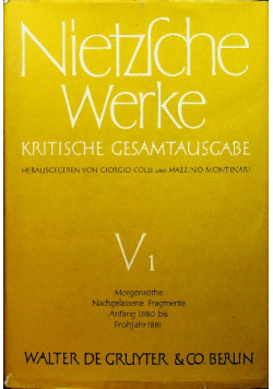 Nietzfche Werke kritische gesamtausgabe