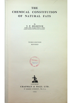 The chemical constitution of natural fats