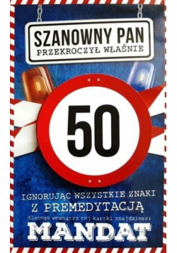Karnet Urodziny 50 męskie JCX - 013