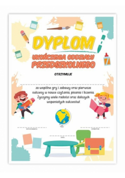 Dyplom A4 ukończenia oddziału przedszkolnego 20szt