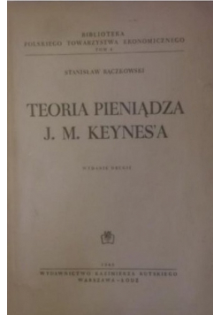 Teoria pieniądza J M Keynesa 1948 r