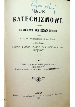 Nauki katechizmowe Tom II 1908 r.
