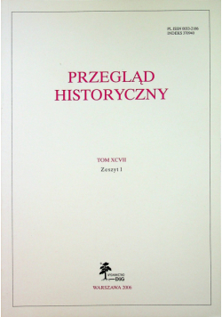 Przegląd historyczny Tom XCVII Zeszyt 1