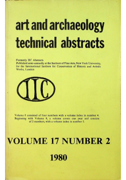 Art and archaeology technical abstracts vol 17