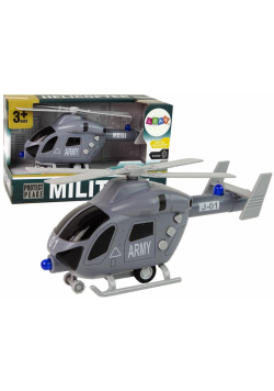 Helikopter wojskowy dźwięk światło śmigła szary