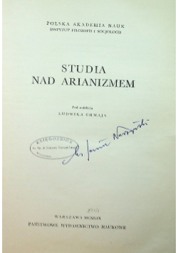 Studia nad Arianizmem