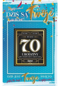 Karnet Urodziny 70 męskie + naklejka 2K - 012