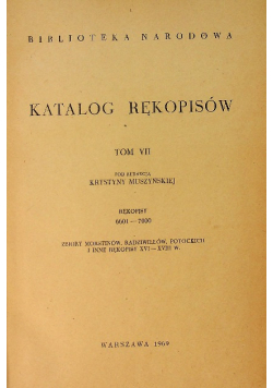 Katalog rękopisów biblioteki narodowej