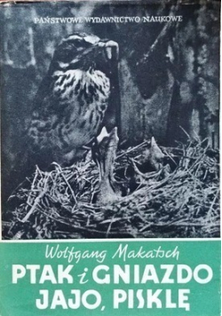 Ptak i gniazdo jajo pisklę