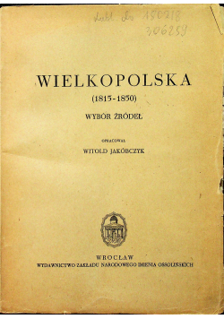 Wielkopolska ( 1815 - 1850 )