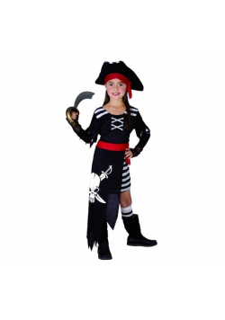 Strój Piratka z czaszką rozm. 120/130cm