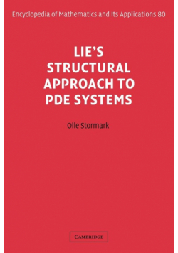 Lie's Structural Approach to Pde Systems