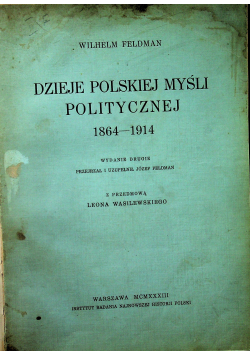 Dzieje Polskiej Myśli Politycznej 1933 r