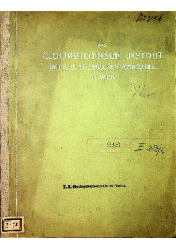Das elektrotechnische institut der technischen 1904