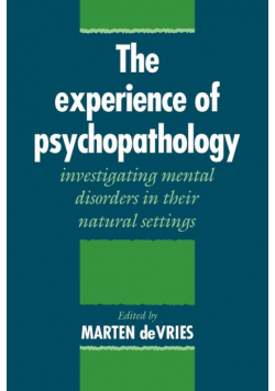 The Experience of Psychopathology