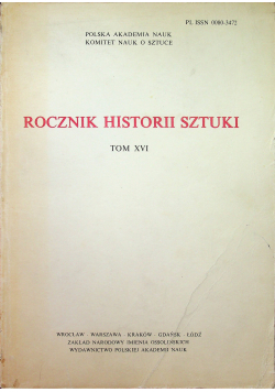 Rocznik Historii sztuki tom 16