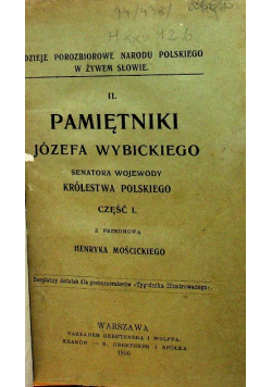 Pamiętniki Józefa Wybickiego 1905 r