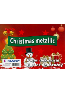 Papier dekoracyjny Christmas metallic A4