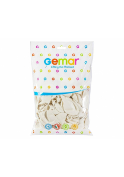 Balony metaliczne perłowo-białe 25cm 100szt.