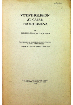 Votive religion at care prolegomena