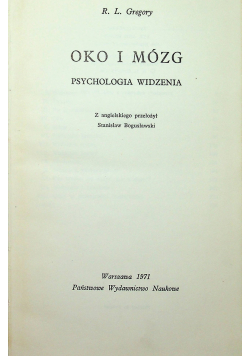 Oko i mózg Psychologia widzenia