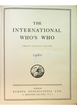 The International Whos Who 1960