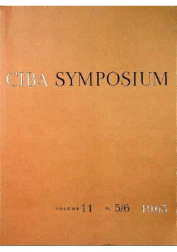 Ciba Symposium volume 11