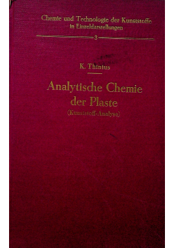 Analytische Chemie der Plaste
