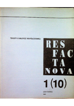 Res Facta Nova 1
