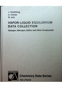 Vapor Liquid equilibrium data collection vol I part 8