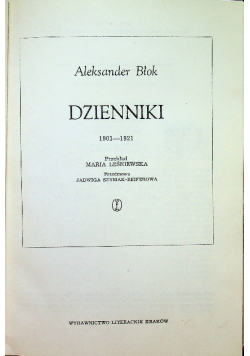 Błok Dzienniki 1901 - 1921