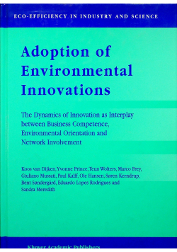 Adoption of environmental innovations