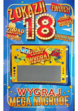 Karnert Urodziny 18 męskie zdrapka JCX - 021