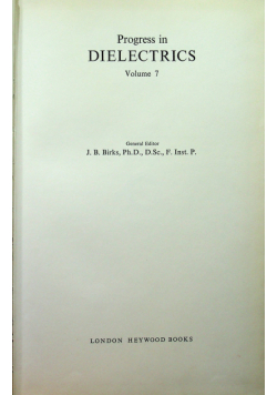 Progress in dielectrics volume 7