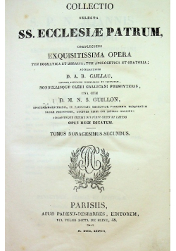 Collection selecta ss ecclesiae patrum 1836r.