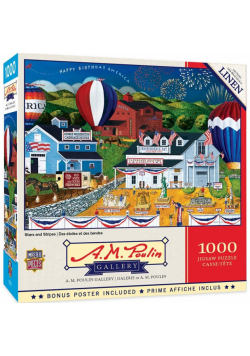 Puzzle 1000 Fajerwerki nad miasteczkiem