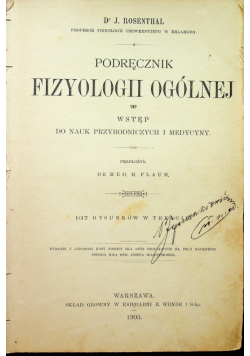Podręcznik Fizyologii ogólnej 1903 r