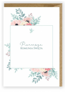Kartka okolicznościowa, eko koperta Komunia K062