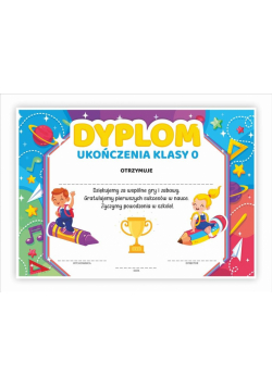 Dyplom A4 ukończenia zerówki Kolory 30szt