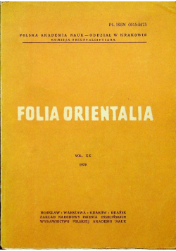 Folia Orientalia Vol XXIV