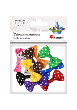 Aplikacje materiałowe kokardki 40x25mm 10szt