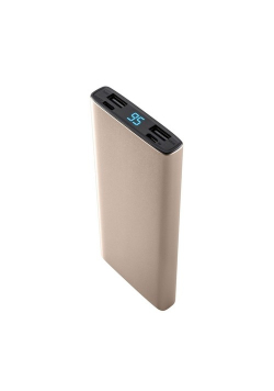 Powerbank ACME PB203, 10000 mAh, Piaskowy, Metalowy,  10W, 2x USB-A, 1x USB-C)