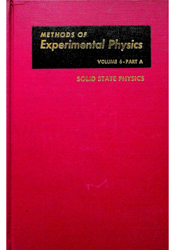 Methods of Experimental Physics vol 6