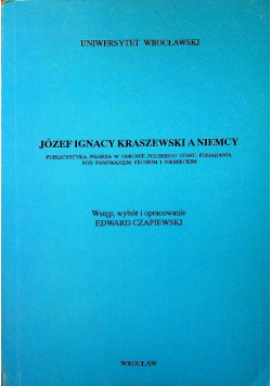 Józef Ignacy Kraszewski a Niemcy